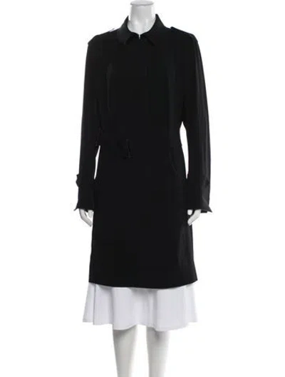Pre-owned Akris Punto Trench Coat In Blue