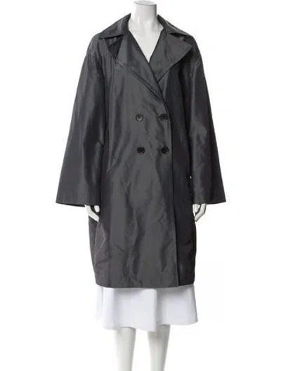Pre-owned Akris Punto Trench Coat In Gray