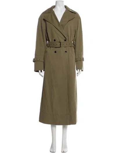 Pre-owned Akris Punto Trench Coat In Green