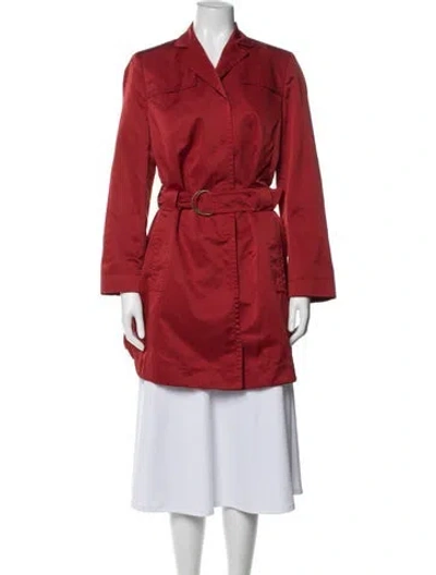 Pre-owned Akris Punto Trench Coat In Red