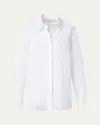 Akris Punto Tunic Cotton Poplin Blouse In Cream