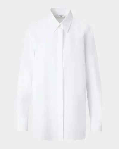 AKRIS PUNTO TUNIC COTTON POPLIN BLOUSE
