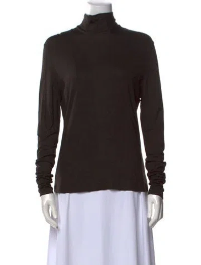 Pre-owned Akris Punto Turtleneck Long Sleeve Sweatshirt In Black