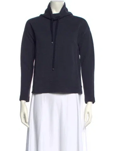 Pre-owned Akris Punto Turtleneck Long Sleeve Sweatshirt In Blue