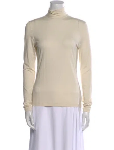 Pre-owned Akris Punto Turtleneck Long Sleeve Sweatshirt In Neutral
