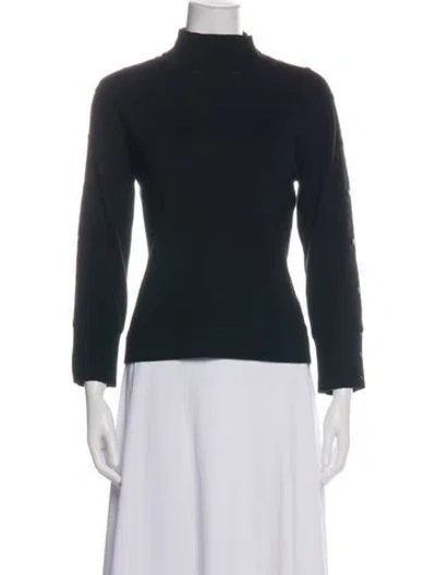 Pre-owned Akris Punto Turtleneck Sweater In Black