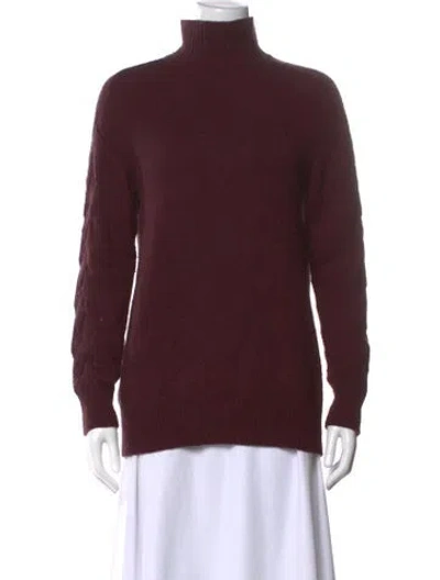 Pre-owned Akris Punto Turtleneck Sweater In Burgundy