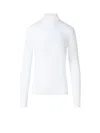 Akris Punto Turtleneck Zip Back Jersey Top In Off-white In White