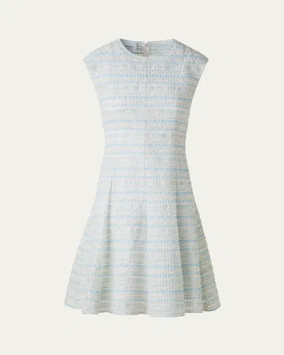 AKRIS PUNTO TWEED FIT-FLARE MINI DRESS