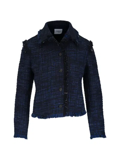 Akris Punto Tweed Jacket In Blue