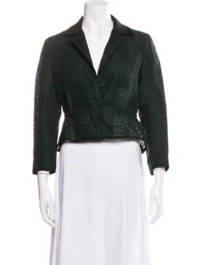 Pre-owned Akris Punto Tweed Pattern Blazer In Black