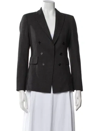 Pre-owned Akris Punto Tweed Pattern Blazer In Black