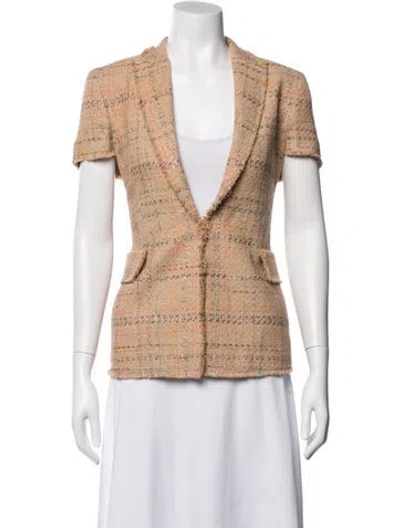 Pre-owned Akris Punto Tweed Pattern Blazer In Neutral