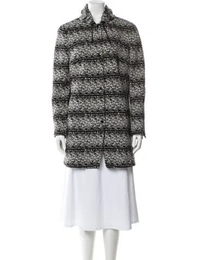 Pre-owned Akris Punto Tweed Pattern Coat In Multi