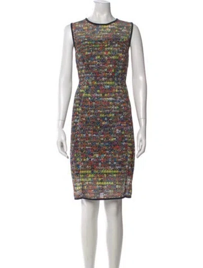 Pre-owned Akris Punto Tweed Pattern Knee-length Dress In Multi