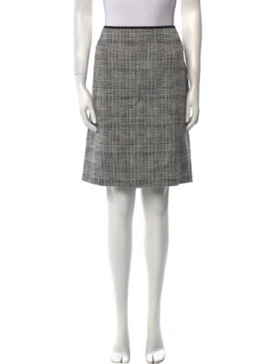 Pre-owned Akris Punto Tweed Pattern Knee-length Skirt In Gray