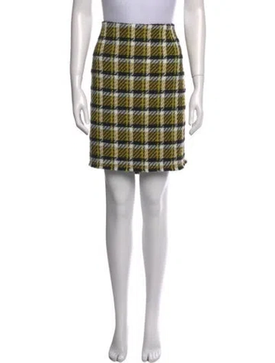 Pre-owned Akris Punto Tweed Pattern Mini Skirt