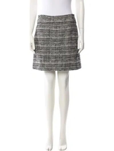 Pre-owned Akris Punto Tweed Pattern Mini Skirt In Multi