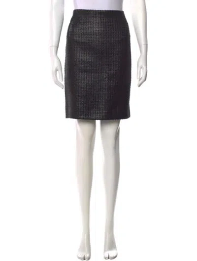 Pre-owned Akris Punto Tweed Pattern Mini Skirt W/ Tags In Black