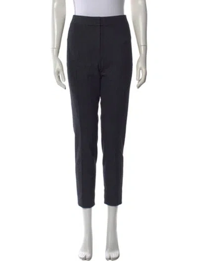 Pre-owned Akris Punto Tweed Pattern Straight Leg Pants In Black