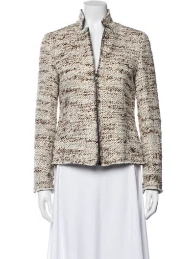 Pre-owned Akris Punto Tweed Tweed Pattern Jacket In Neutral