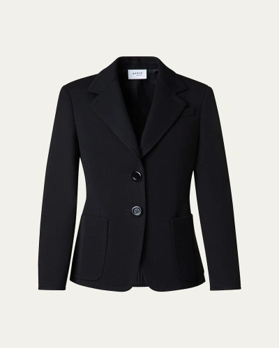 Akris Punto Two-button Wool Blazer In Black