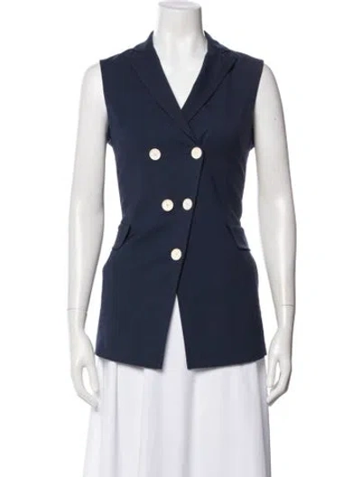 Pre-owned Akris Punto Vest In Blue