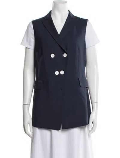 Pre-owned Akris Punto Vest In Blue