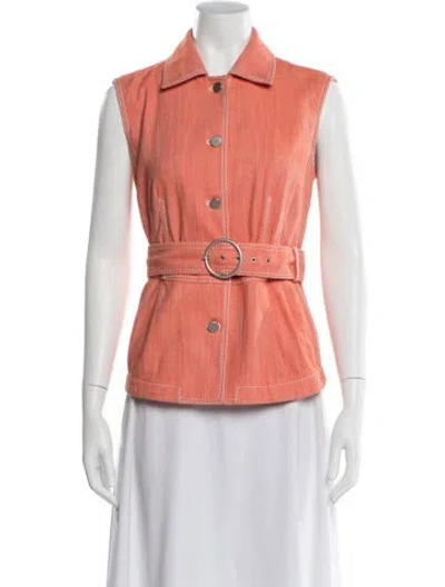 Pre-owned Akris Punto Vest In Orange