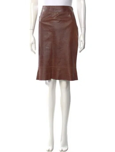 Pre-owned Akris Punto Vintage Knee-length Skirt In Brown