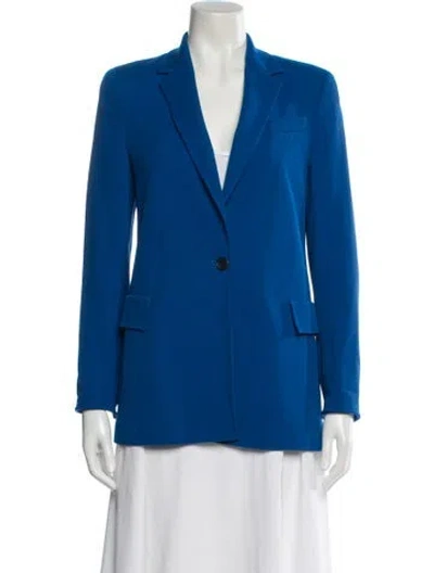 Pre-owned Akris Punto Virgin Wool Blazer In Blue