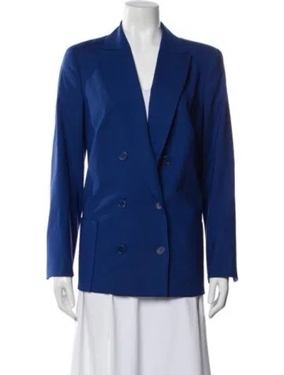 Pre-owned Akris Punto Virgin Wool Blazer In Blue
