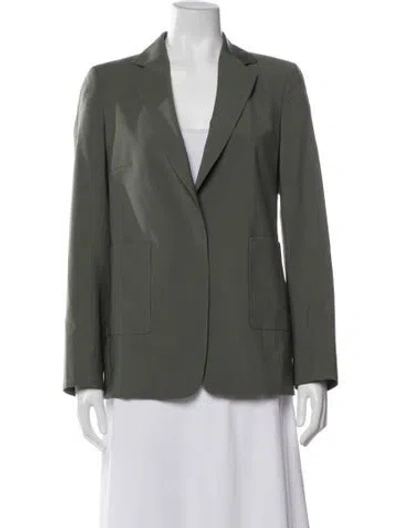 Pre-owned Akris Punto Virgin Wool Blazer In Green