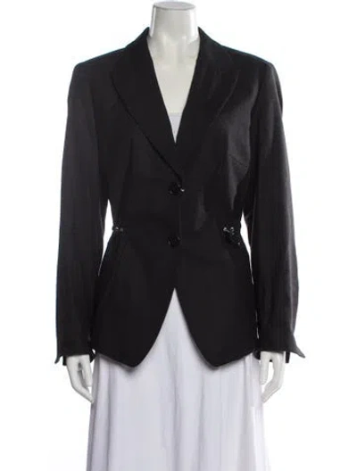 Pre-owned Akris Punto Virgin Wool Blazer W/ Tags In Black