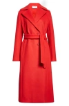 Akris Punto Virgin Wool Blend Coat In Red