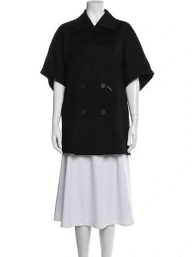Pre-owned Akris Punto Virgin Wool Coat In Black