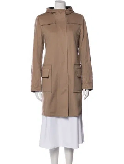 Pre-owned Akris Punto Virgin Wool Coat In Neutral