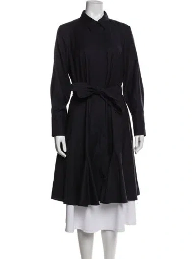 Pre-owned Akris Punto Virgin Wool Coat W/ Tags In Blue