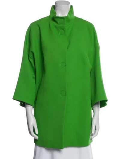 Pre-owned Akris Punto Virgin Wool Coat W/ Tags In Green
