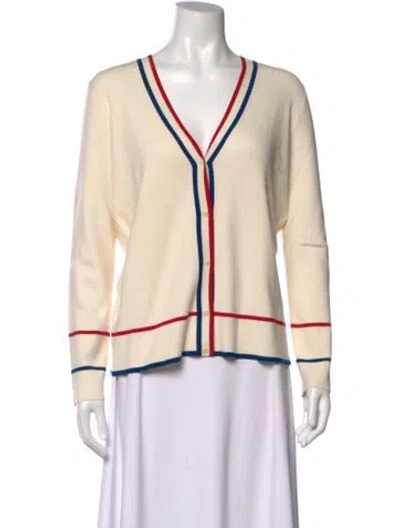 Pre-owned Akris Punto Virgin Wool Colorblock Pattern Sweater In Neutrals