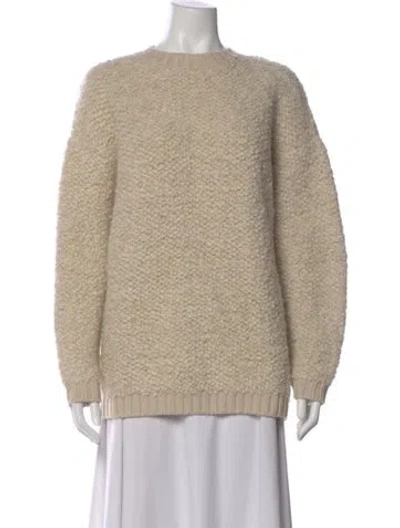 Pre-owned Akris Punto Virgin Wool Crew Neck Sweater W/ Tags In Neutral
