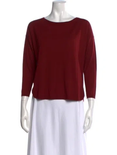 Pre-owned Akris Punto Virgin Wool Crew Neck Sweater W/ Tags In Red
