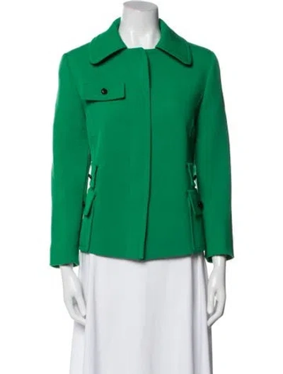 Pre-owned Akris Punto Virgin Wool Evening Jacket In Green