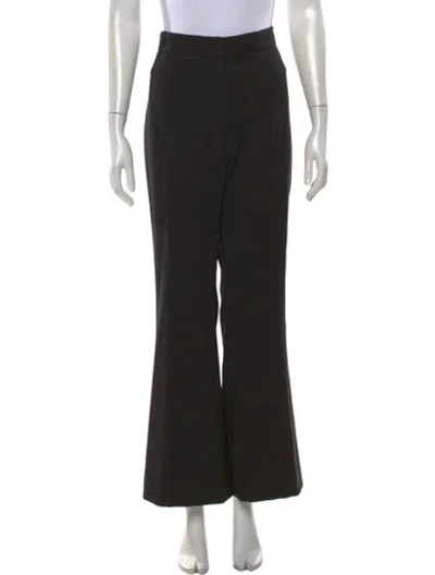 Pre-owned Akris Punto Virgin Wool Flared Pants In Black