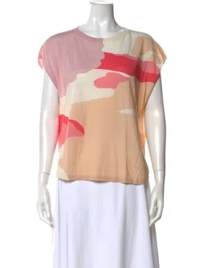 Pre-owned Akris Punto Virgin Wool Graphic Print Sweater In White