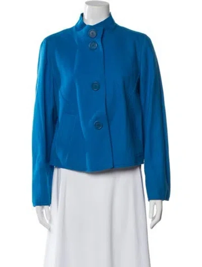 Pre-owned Akris Punto Virgin Wool Jacket In Blue