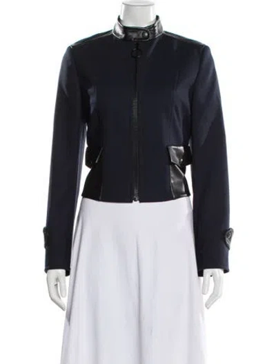 Pre-owned Akris Punto Virgin Wool Jacket In Blue