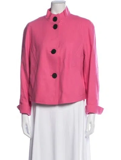 Pre-owned Akris Punto Virgin Wool Jacket In Pink