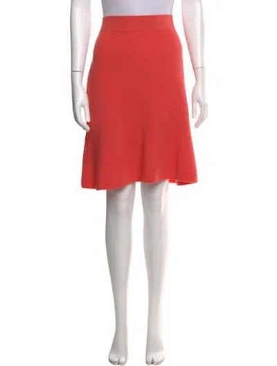 Pre-owned Akris Punto Virgin Wool Knee-length Skirt In Orange