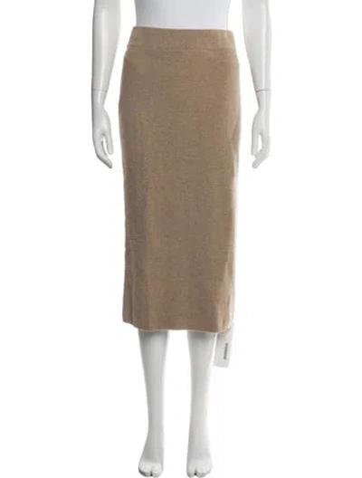 Pre-owned Akris Punto Virgin Wool Midi Length Skirt In Blue